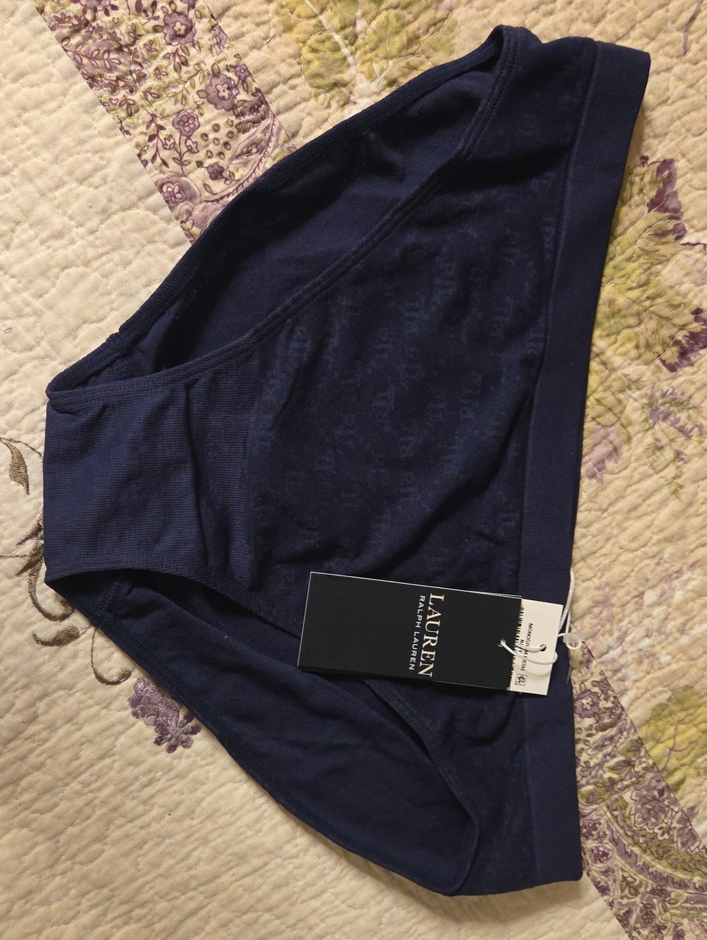 Lauren Ralph Lauren Navy Seamless Cotton Brief